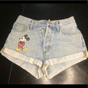 Denim Mickey Mouse shorts